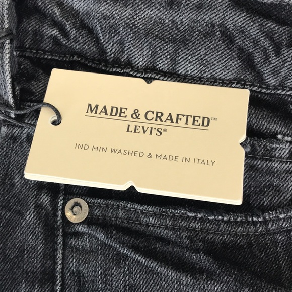 Levi’s Made & Crafted Sticks Slim Jeans in “Tar” Size 24x32 ITALY MADE NWT - Picture 3 of 12